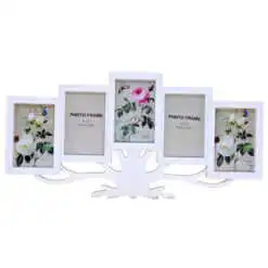 Rama foto din plastic - Dim. poza 10x15 cm - Design Copac pentru 5 fotografii
