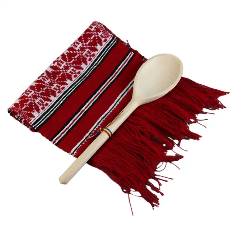 Set cadou prosop cu lingurita lemn