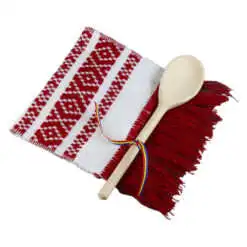 Set cadou prosop cu lingurita lemn