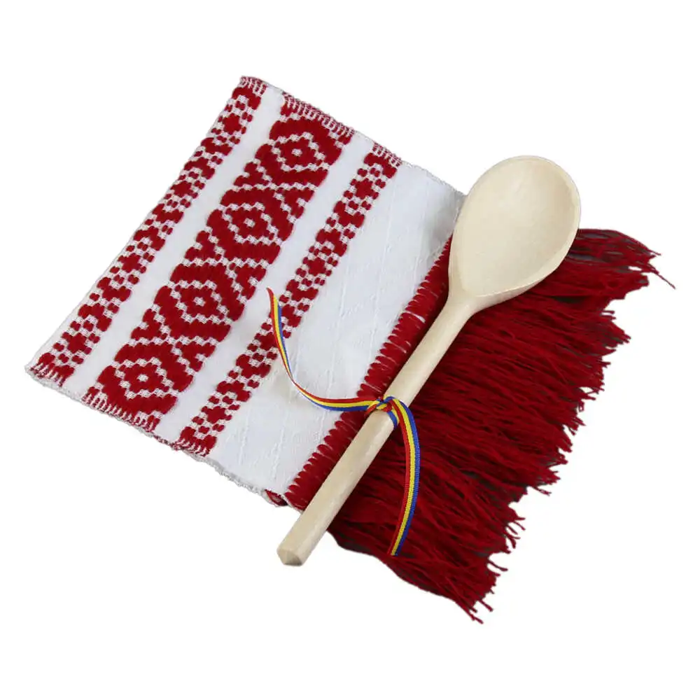 Set cadou prosop cu lingurita lemn
