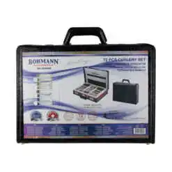 Set tacamuri 72 piese din inox cu diplomat negru Bohmann