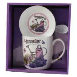 Cana cu farfurie si lingurita