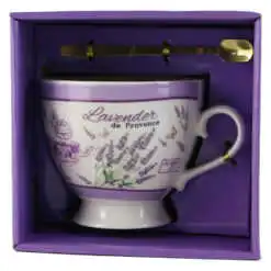 Cana cu picior si lingurita metalica