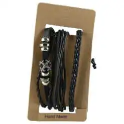 Set 3 bratari pentru barbati din piele sintetica