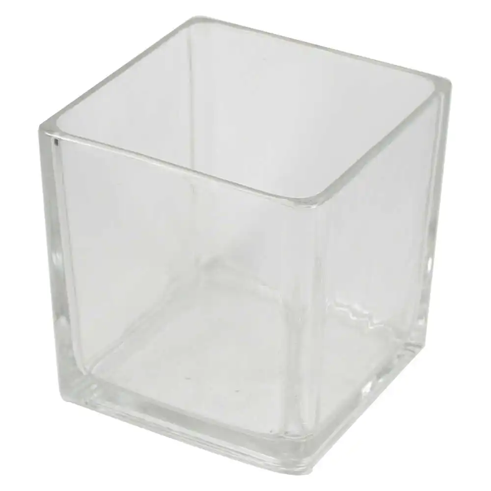 Bol patrat din sticla transparenta 10 CM Bol patrat din sticla transparenta 10 CM