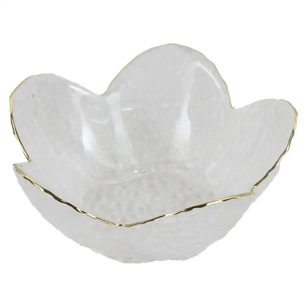 Bol de sticla cu margine aurie Bol de sticla cu margine aurie