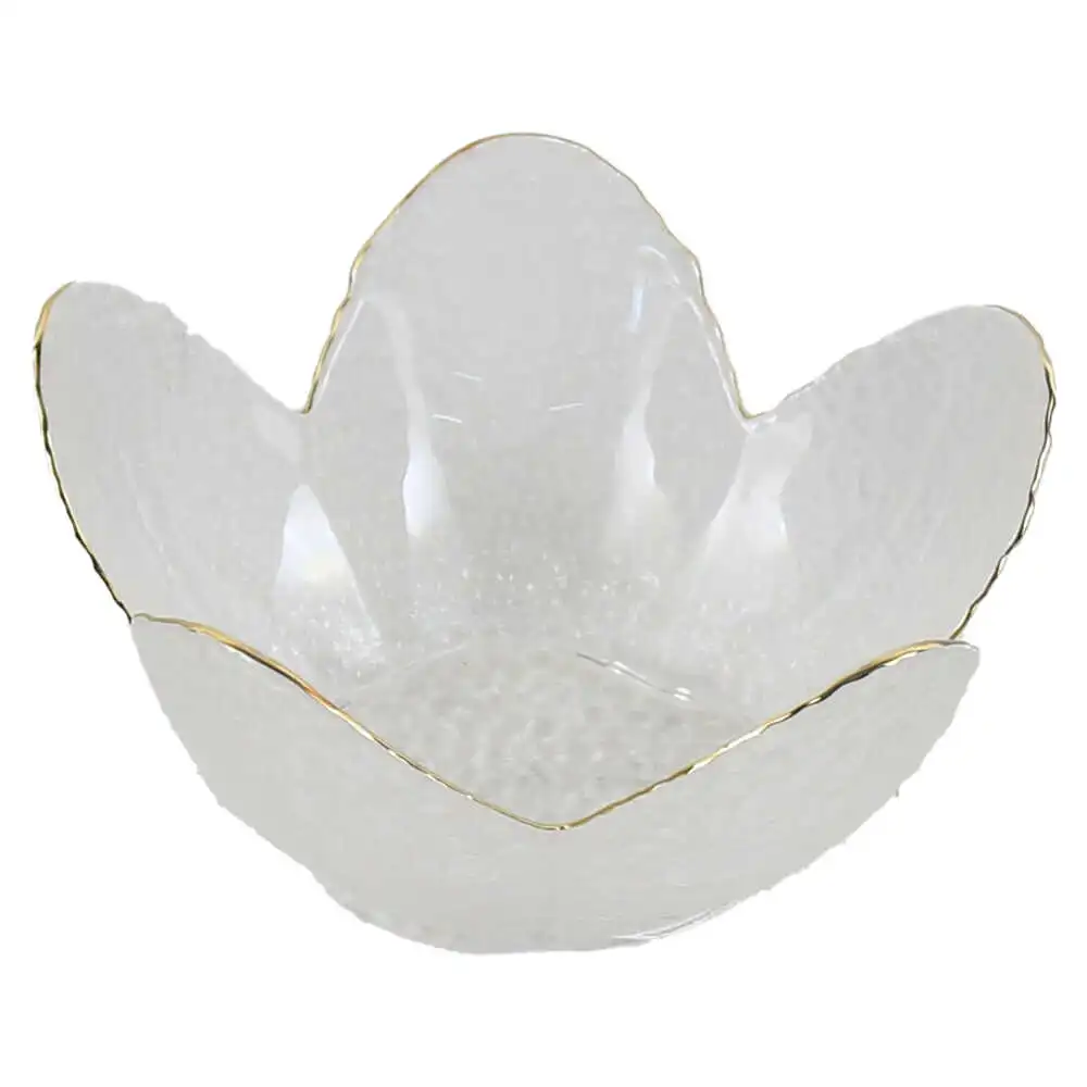 Bol de sticla cu margine aurie Bol de sticla cu margine aurie