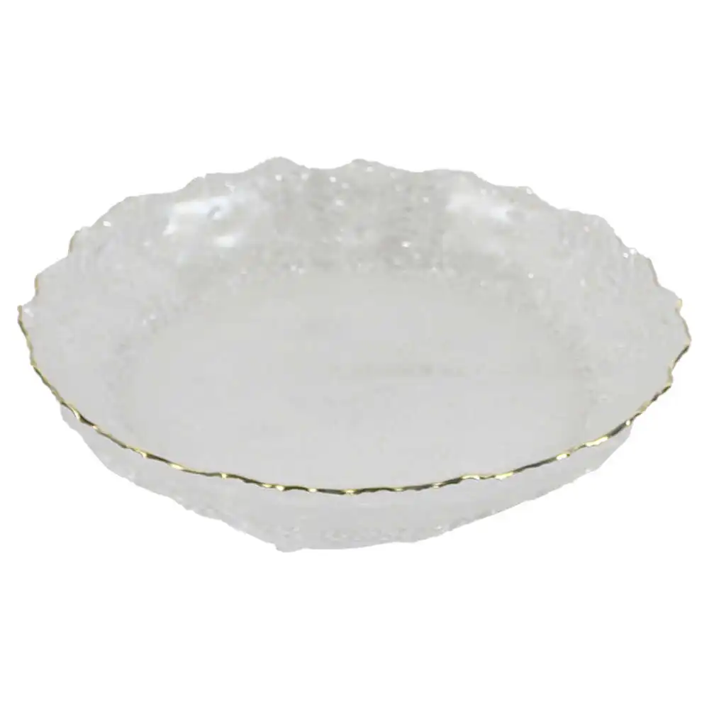 Platou din sticla cu margine aurie Platou din sticla cu margine aurie
