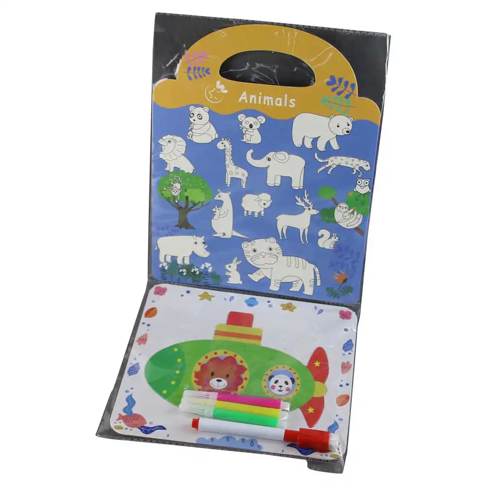 Caiet pentru colorat cu carioci "Dinosauri/Animale"