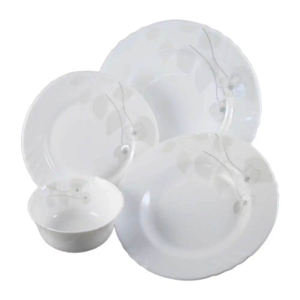 Serviciu de masa din sticla opal 24 piese Serviciu de masa din sticla opal 24 piese