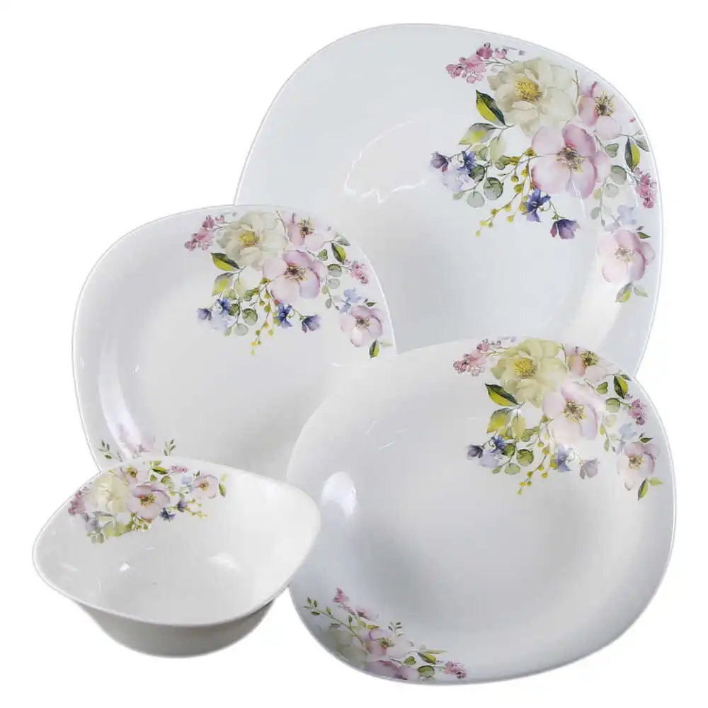 Serviciu de masa din sticla opal 24 piese Serviciu de masa din sticla opal 24 piese