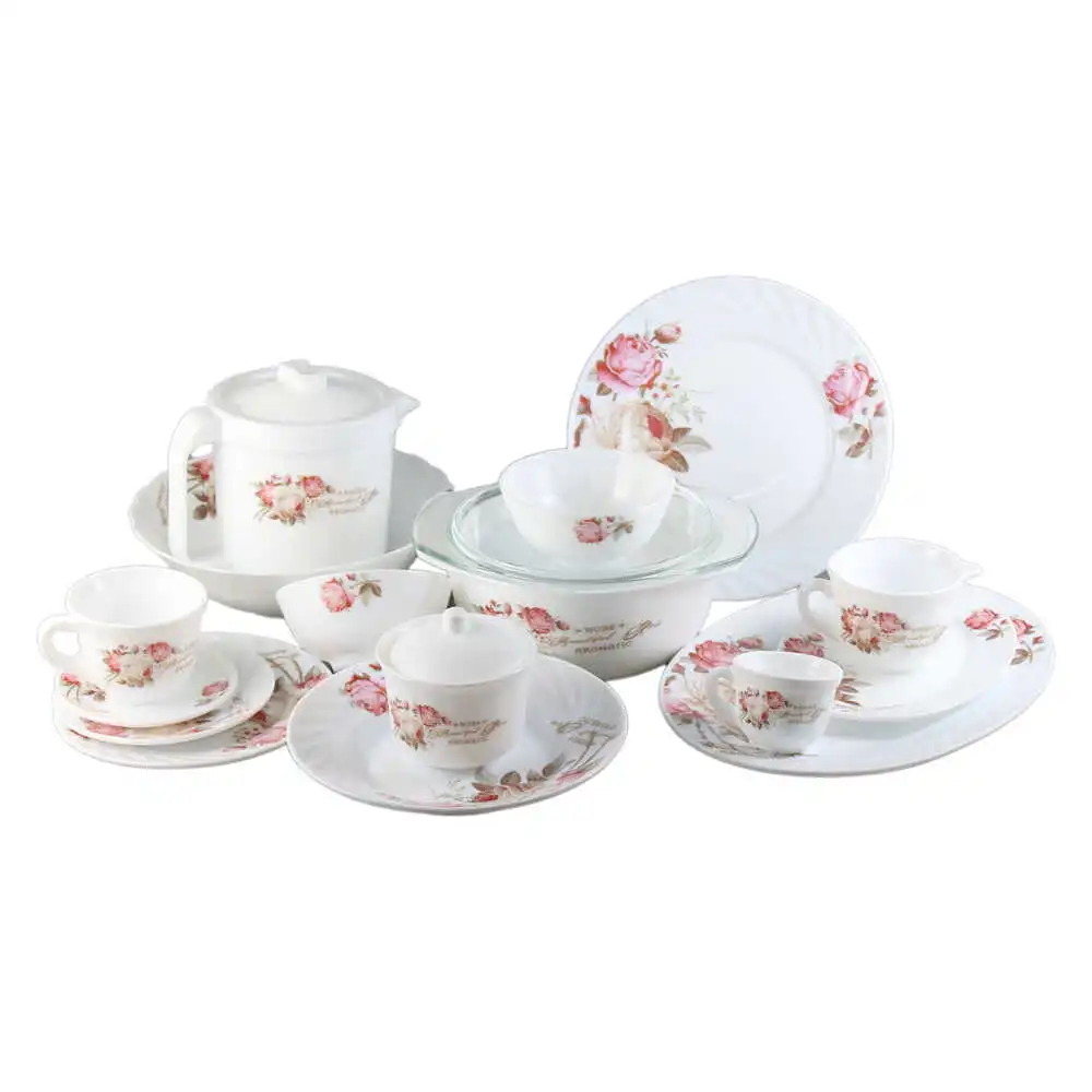 Serviciu de masa din sticla opal 58 piese Serviciu de masa din sticla opal 58 piese