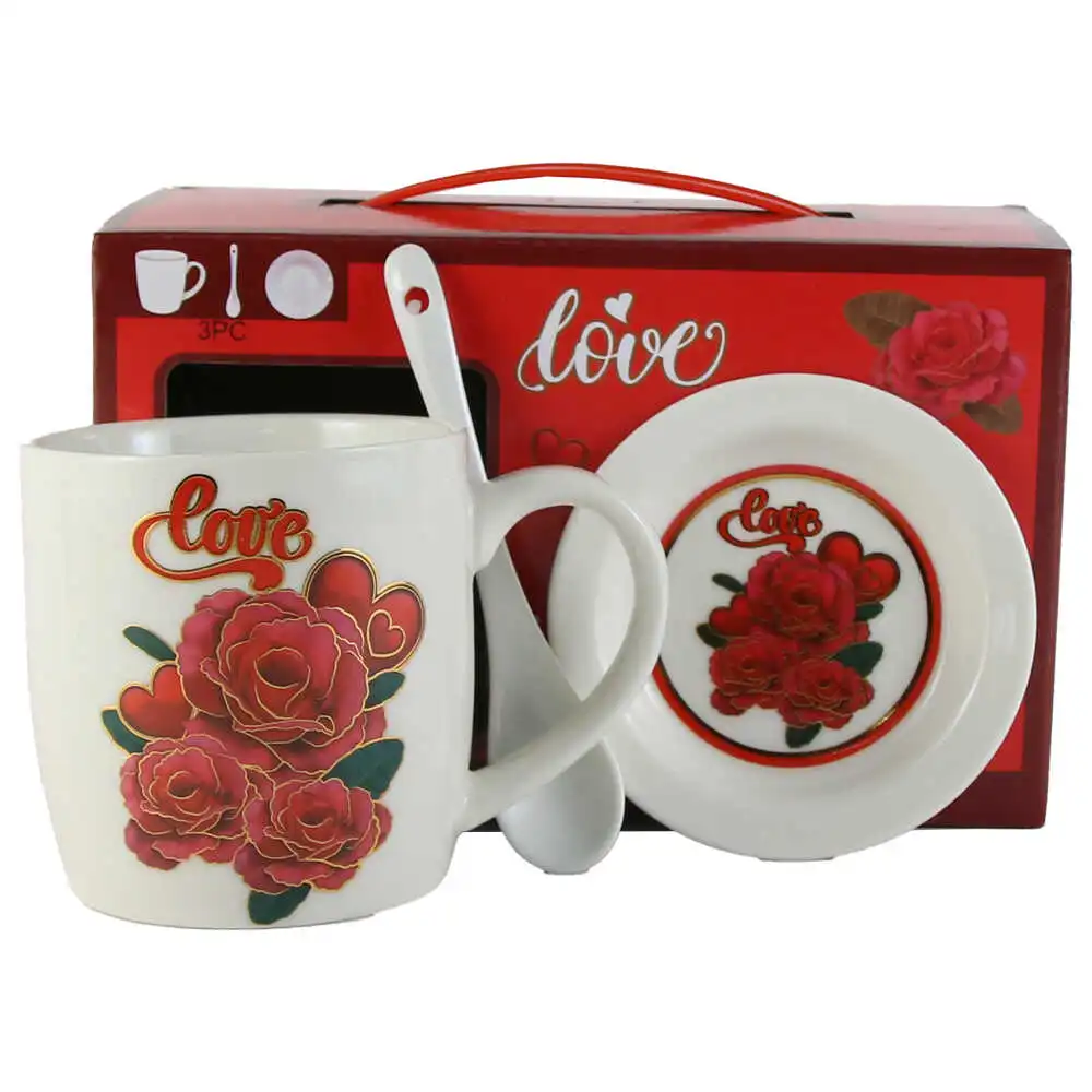 Cana cu farfurie si lingurita