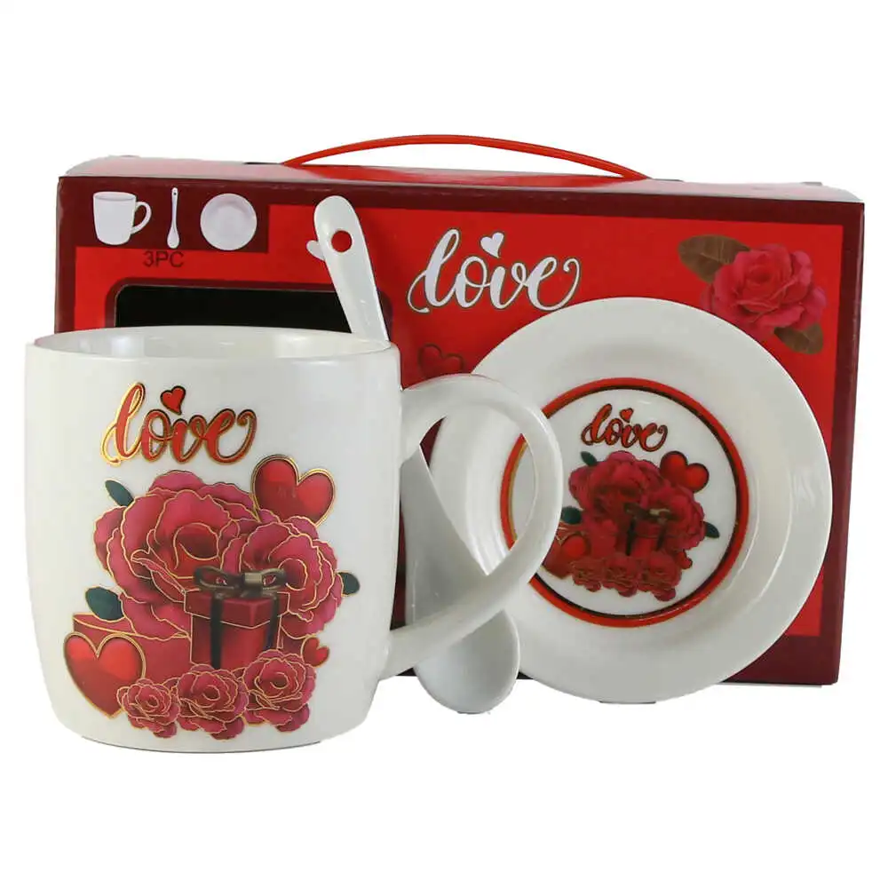 din ceramica "Love" - trandafiri