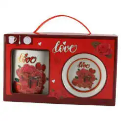 Cana cu farfurie si lingurita