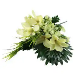 Buchet artificial cu frunze si flori 50 CM