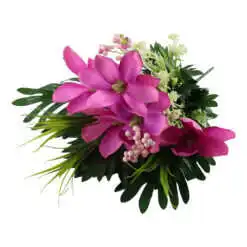 Buchet artificial cu frunze si flori 50 CM