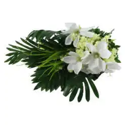 Buchet artificial cu frunze si flori 50 CM