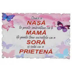 Magnet frigider din lemn "Doar o Nasa..." 9x6 CM