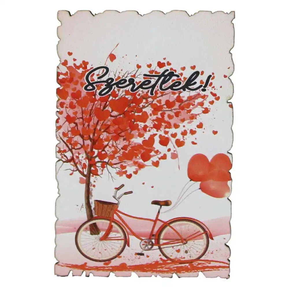 Magnet frigider din lemn "Szeretlek!" 6x9 CM Magnet frigider din lemn "Szeretlek!" 6x9 CM