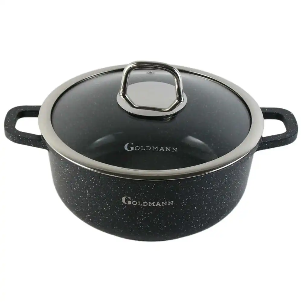 Cratita marmorata cu capac 3.3 L