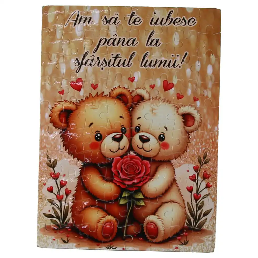 Puzzle magnetic 80 piese "Am sa te iubesc..." 14x20 CM