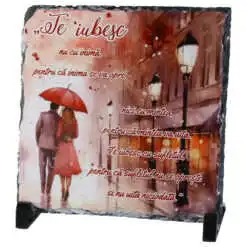 Placa ardezie "Te iubesc