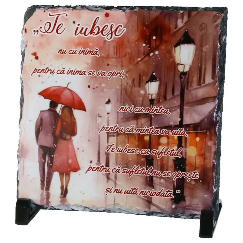 Placa ardezie "Te iubesc