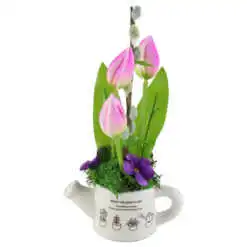 Aranjament floral cu lalele