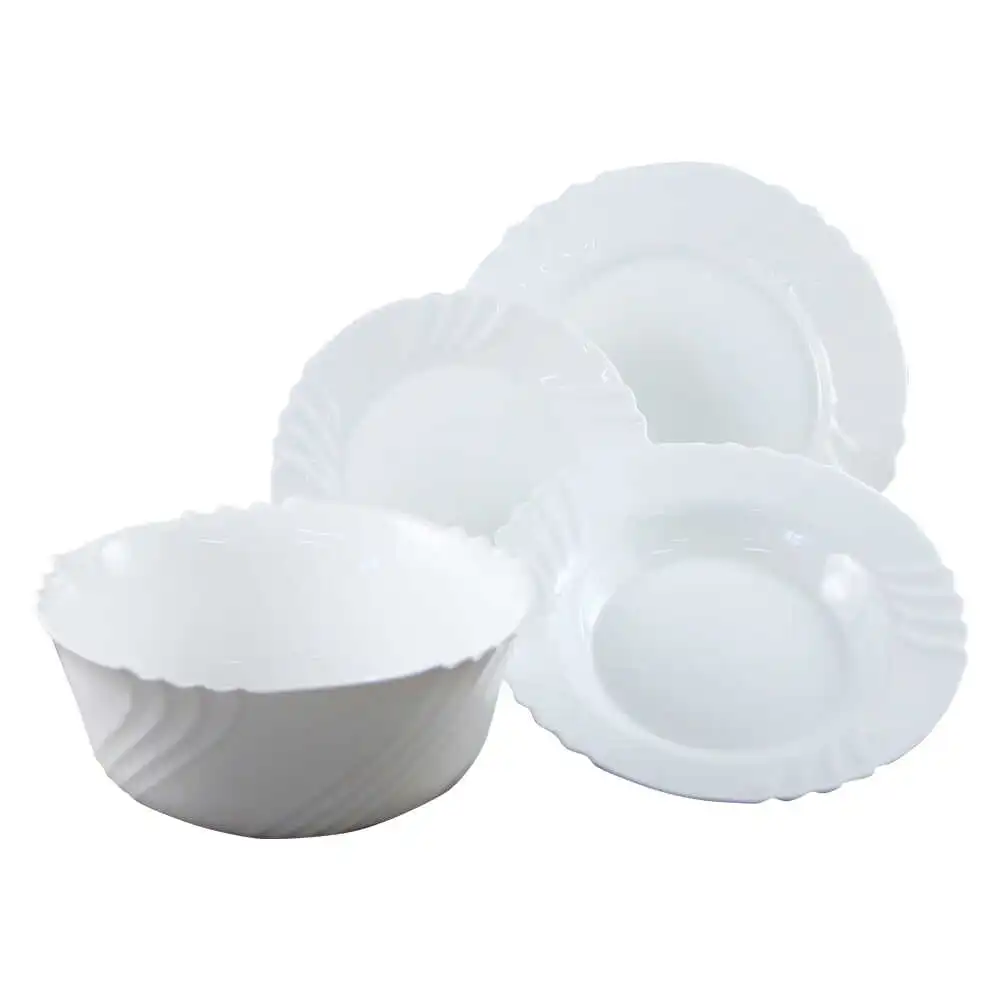 Serviciu masa pentru 6 persoane din sticla opal - 19 piese