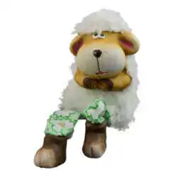 Figurina miel de Paste din ceramica cu picioare din textil 7 CM