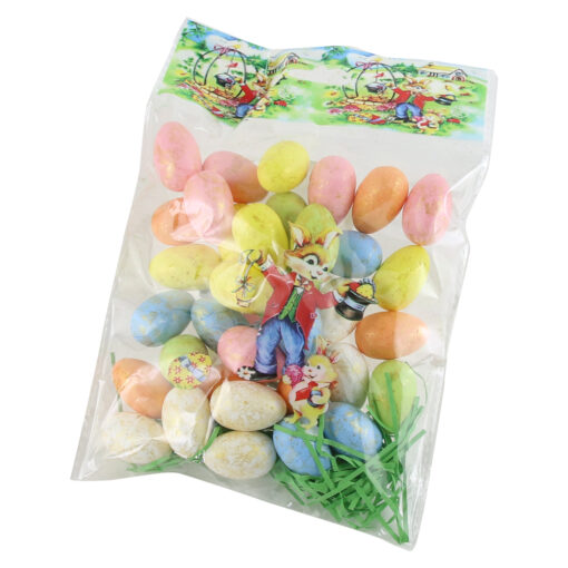 Set 36 oua colorate pentru Pasti 3 CM
