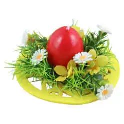 Aranjament floral de Paste cu lumanare oua 13 CM
