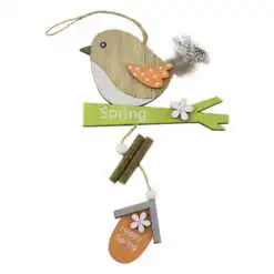 Decoratiune pentru usa din Lemn Happy Spring 13x34 CM