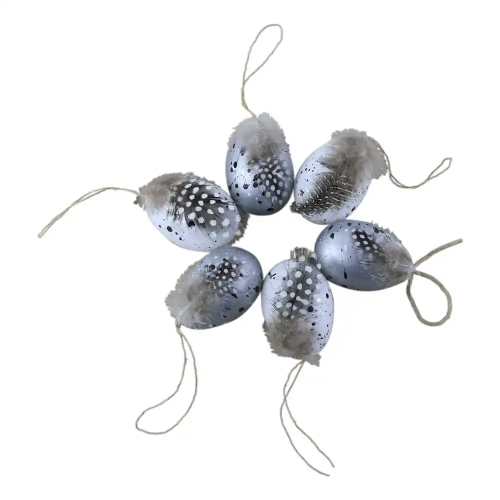 Set 6 oua pentru Pasti din plastic 6 CM Set 6 oua pentru Pasti din plastic 6 CM