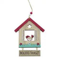 Decoratiune pentru usa din lemn cu Pasare