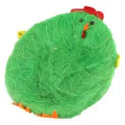 Cos sisal decorat cu pui 20x25 CM