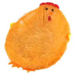 Cos sisal decorat cu pui 20x25 CM