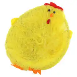 Cos sisal decorat cu pui 20x25 CM