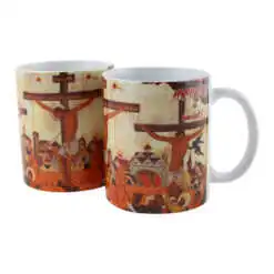 Cana ceramica "Hristos a Inviat"