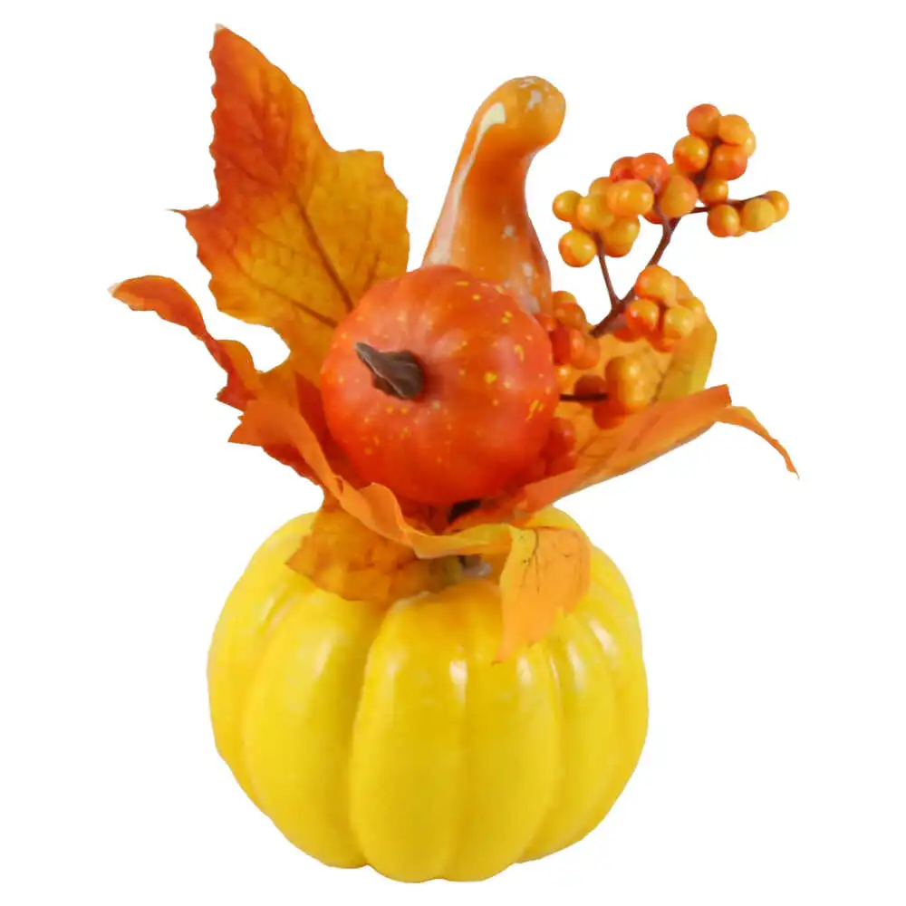 Dovleac decorativ cu frunze si bobite Dovleac decorativ cu frunze si bobite