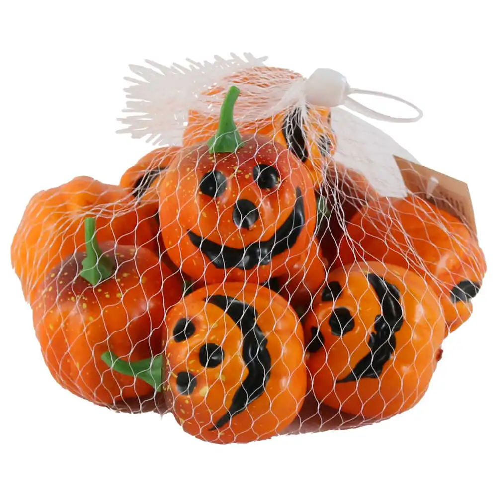 Set 10 dovlecei Halloween din polifoam 5 cm
