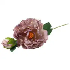 Bujor artificial cu boboc 67 CM