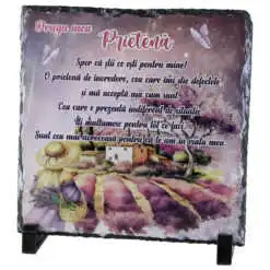 Placa ardezie "Draga mea Prietena..." 19x19 CM