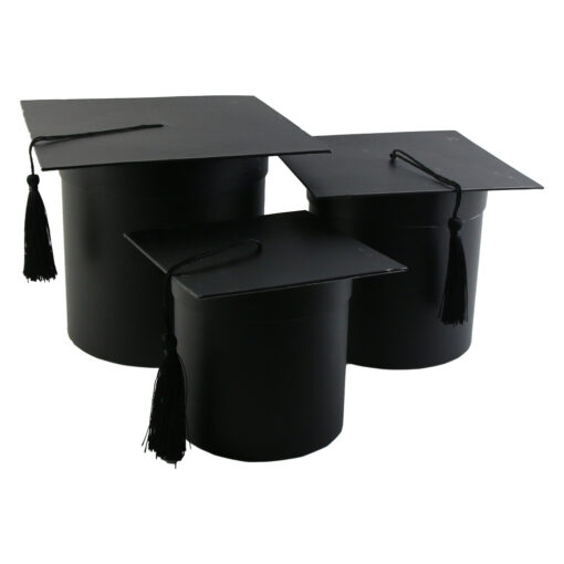 Set 3 cutii cu capac Palarie/Toca Absolvent 17x21 CM