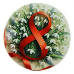 Magnet din ceramica 8 Martie