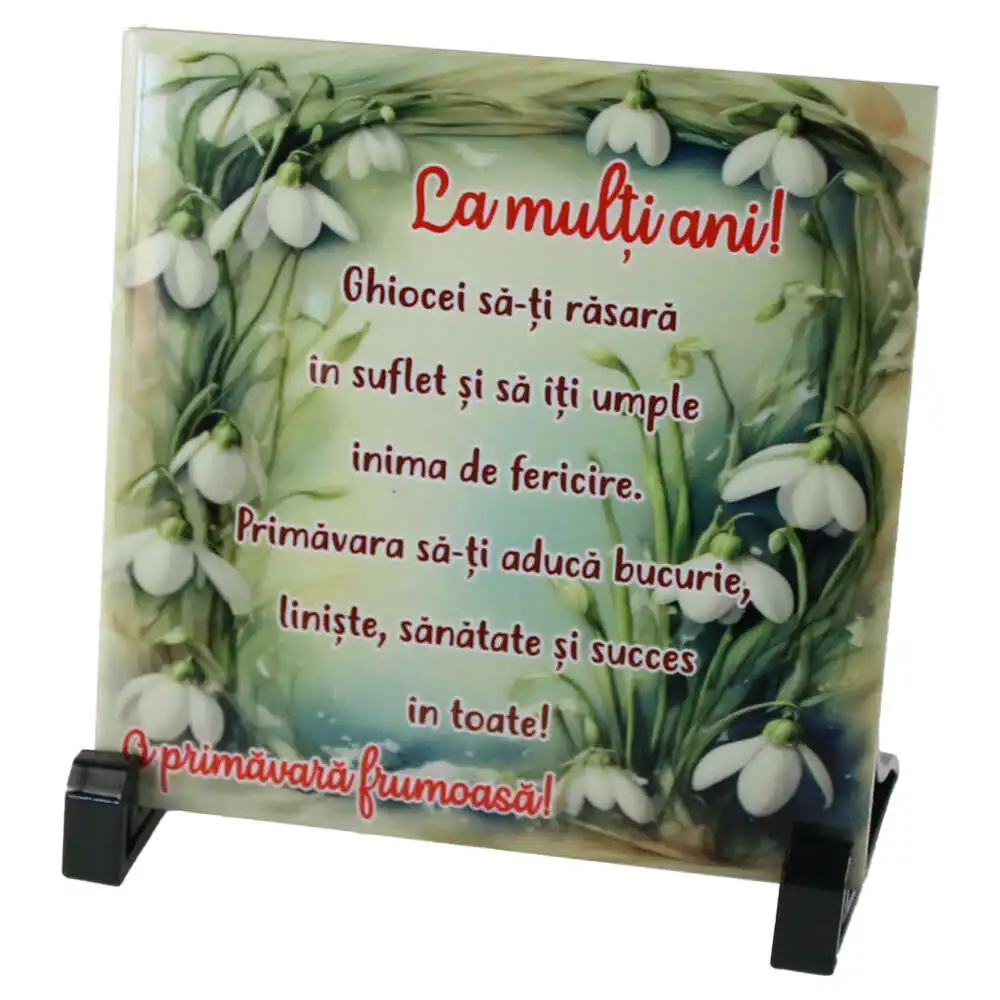 Placa decorativa "O Primavara frumoasa..."