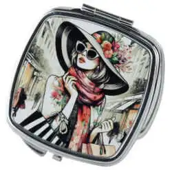 Oglinda de buzunar Femeie cu palarie