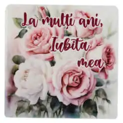 Magnet din ceramica "La multi ani