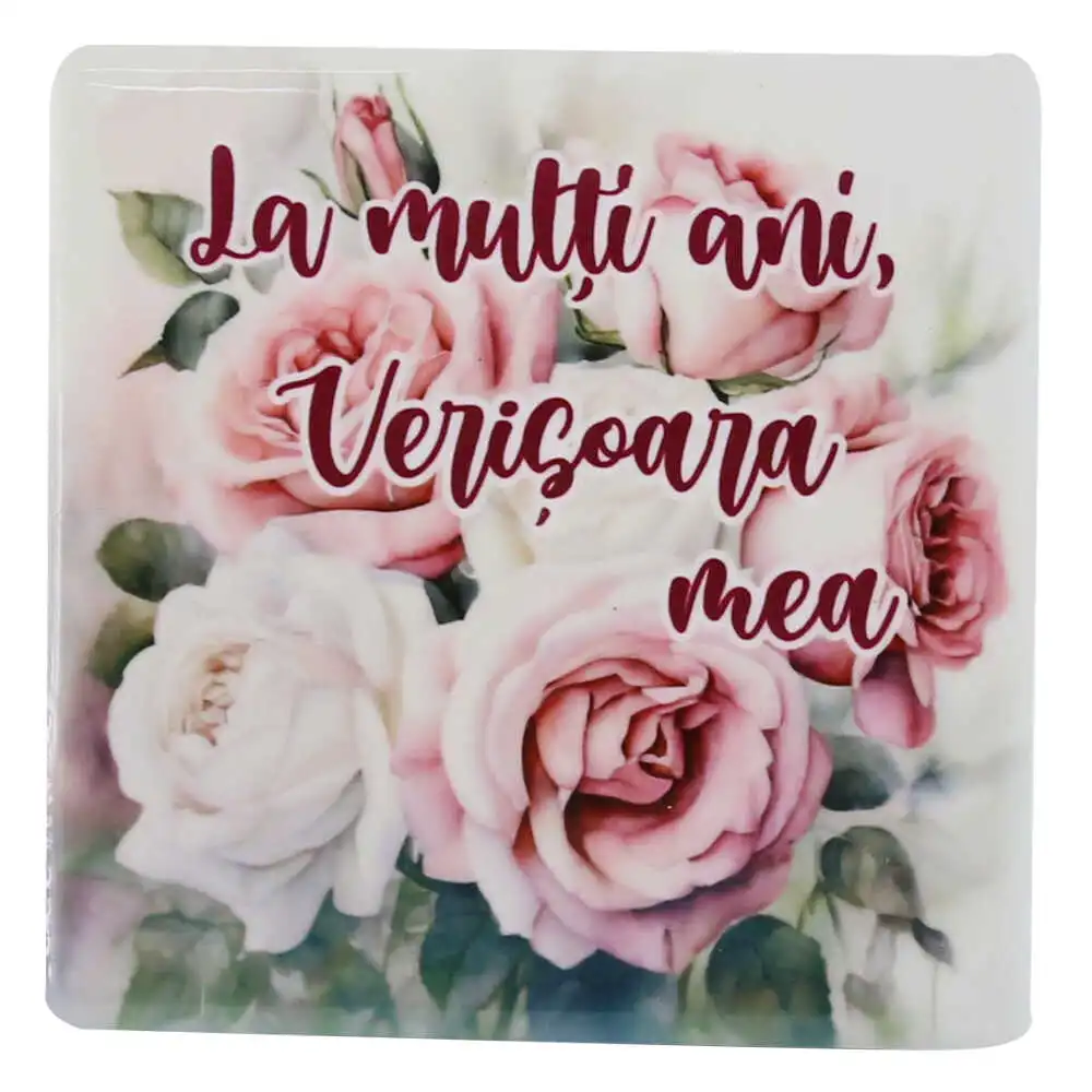 Magnet din ceramica "La multi ani Magnet din ceramica "La multi ani